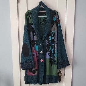 Aldo Martins Anthropologie Floral Wool Cardigan 8